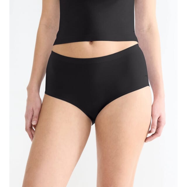 Sloggi GO Sense Highwaist 2P Dames Onderbroek - ZWART