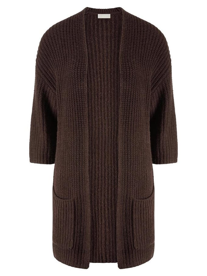 Vest aangeknipte 3/4-mouwen Van Peter Hahn bruin
