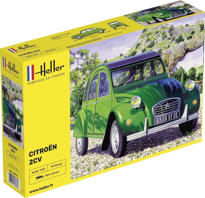 Heller Modelbouwpakket Auto - 80765 Citroen 2 CV Car Plastic - 1:24 - Modelbouw