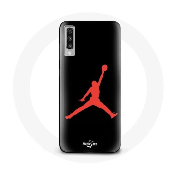 Coque - MANIACASE - Samsung Galaxy A50 - Rouge - Air Jordan Logo - Souple rouge