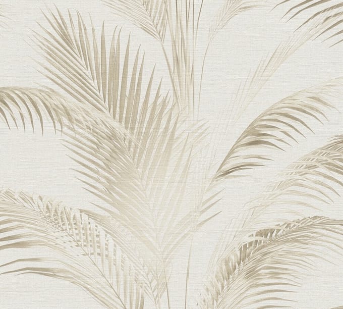 PALMBLADEREN BEHANG | Botanisch - Crème Beige Bruin - LivingWalls Michalsky 5
