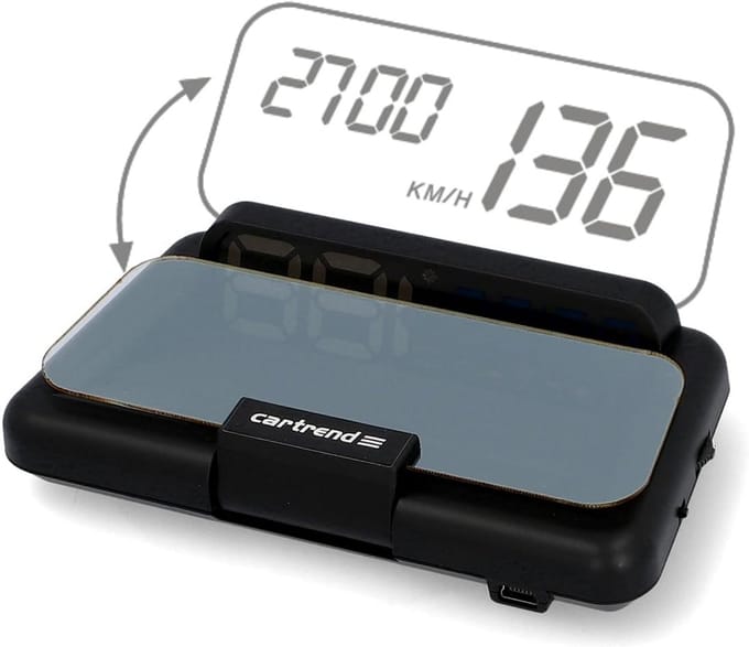 Head Up Display voor Auto met Snelheid, Toerental en Temperatuurmeting