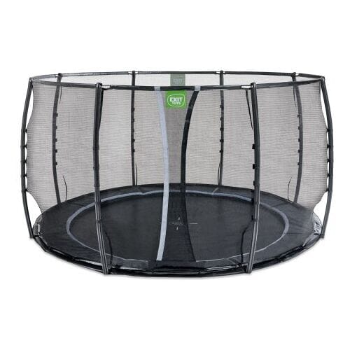 EXIT Dynamic Trampoline ø366cm - met Veiligheidsnet - Groundlevel - groundlevel Trampoline - Rond - Voor Kinderen - Zwart