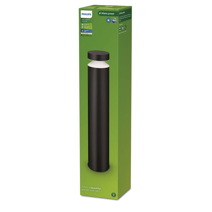 Philips Laven sokkellamp - zwart - geïntegreerde LED