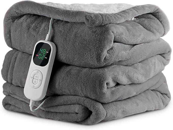 Elektrische Flanel Dekent met 7 Warmtestanden en Timerfunctie
