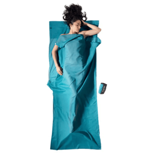 Cocoon Insect Shield Travelsheet, Egyptian Cotton (Maat - 210 x 82 cm, Kleur - Lagune blue)