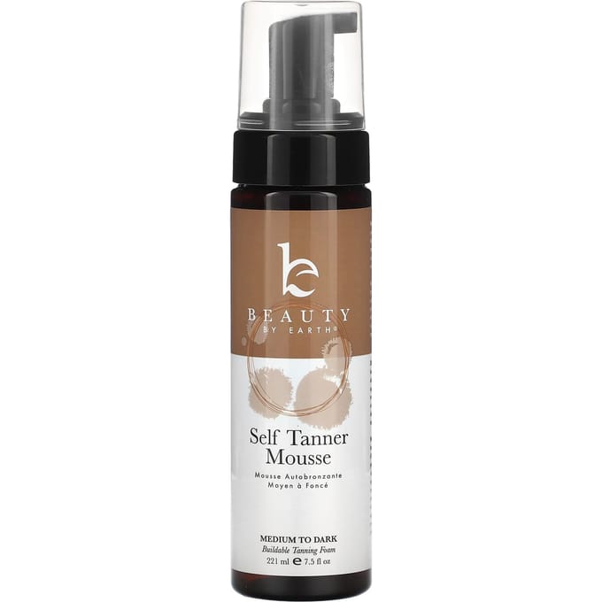 Beauty By Earth, Mousse autobronzante, moyen à foncé, 225 ml (222 ml) brown