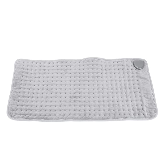 Coussin chauffant électrique 3 niveaux de température 3 réglages de minuterie Doux pour la peau Lavable en machine Chaud EU Plug white