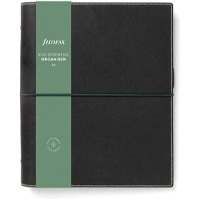 Filofax eco essential organiser, formaat a5, kleur ebony
