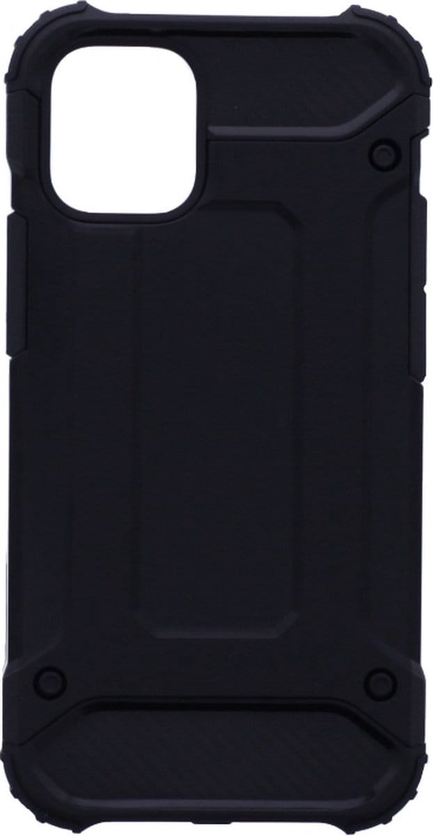 LuxeBass Hoesje geschikt voor Apple iPhone 12 - Anti Shock - Zwart