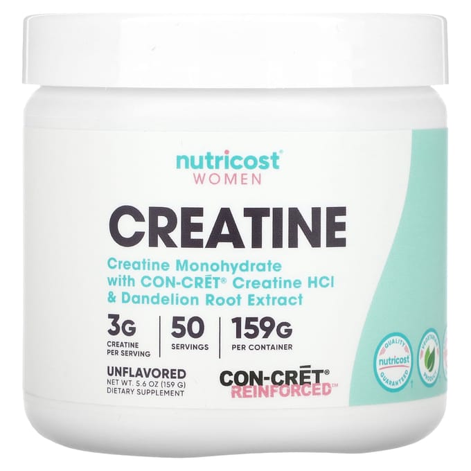 Nutricost, Femmes, Créatine, Non aromatisée, 5,6 oz (159 g)