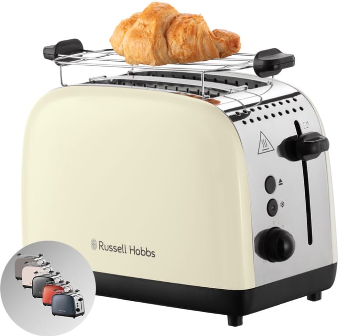Russell Hobbs Broodrooster Colours Plus 2S Toaster Cream - 26551-56