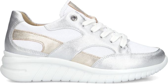 Hartjes Wave Sneakers - Textiel - Dames - Wit - Maat 41,5