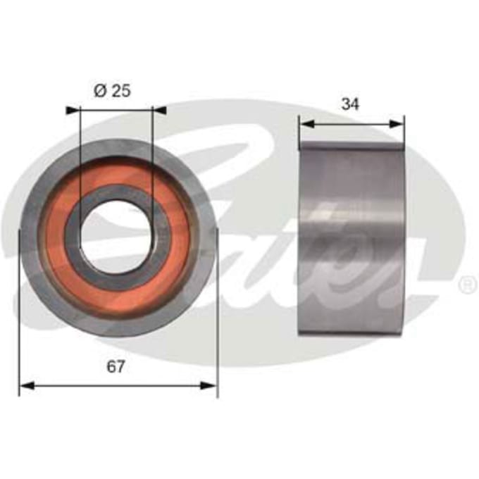 Spanrol/geleiderpoelie, PowerGrip distributieriem GATES T41178