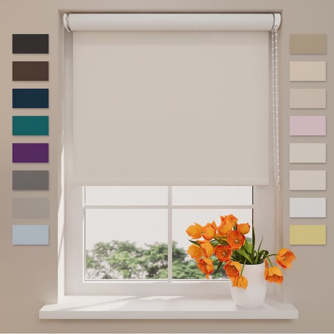 Rolgordijn Easy Verduisterend - Off White - 75 x 190 cm