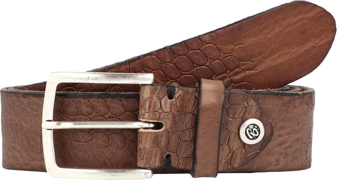 b.belt Riem Bela Ledergürtel W100 Stahlgrau Grijs