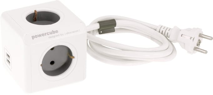 PowerCube Extended USB 1.5 meter (Type F) - Grijs