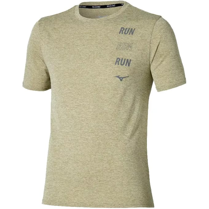 Mizuno Core Run T-shirt Met Korte Mouwen Groen S Man