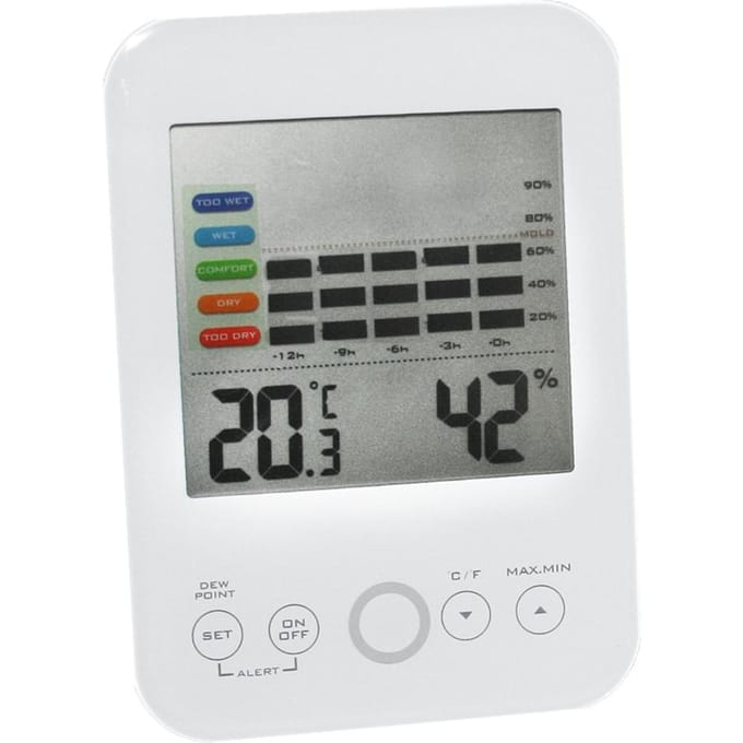 Terdens 3564 - Elektronische Thermohygrometer - Interne Metingen - Alarmfuncties - Comfortindicator