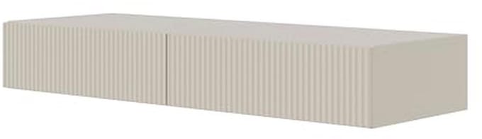 Stijlvolle Make-uptafel met 2 Laden - 110 cm - Hangende Kaptafel in Grijs-Beige