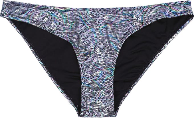 Glanzende, holografische bikinibroekjes