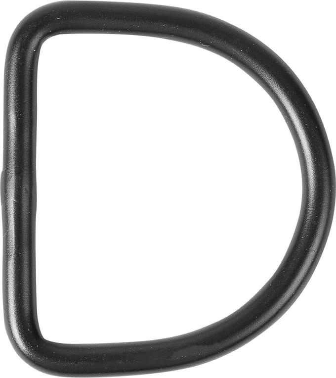 Aluminium D-ring zwart 50mm
