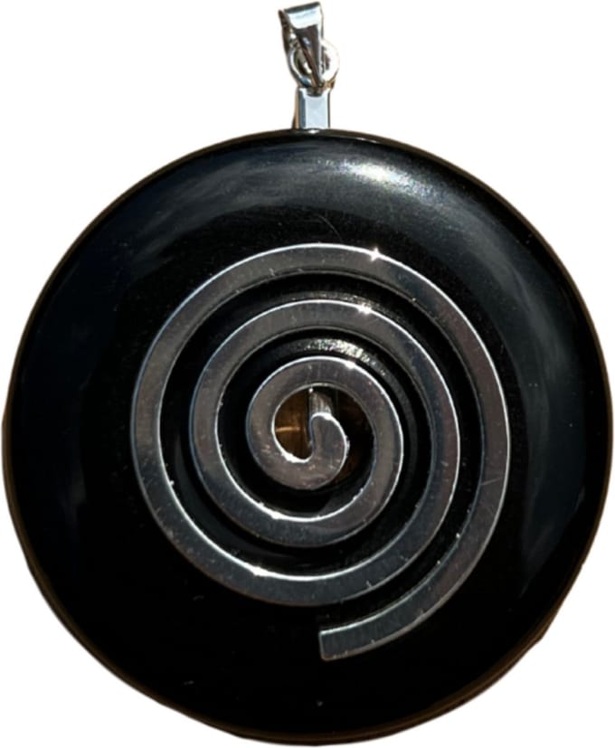 Obsidiaan zwart donut levensspiraal