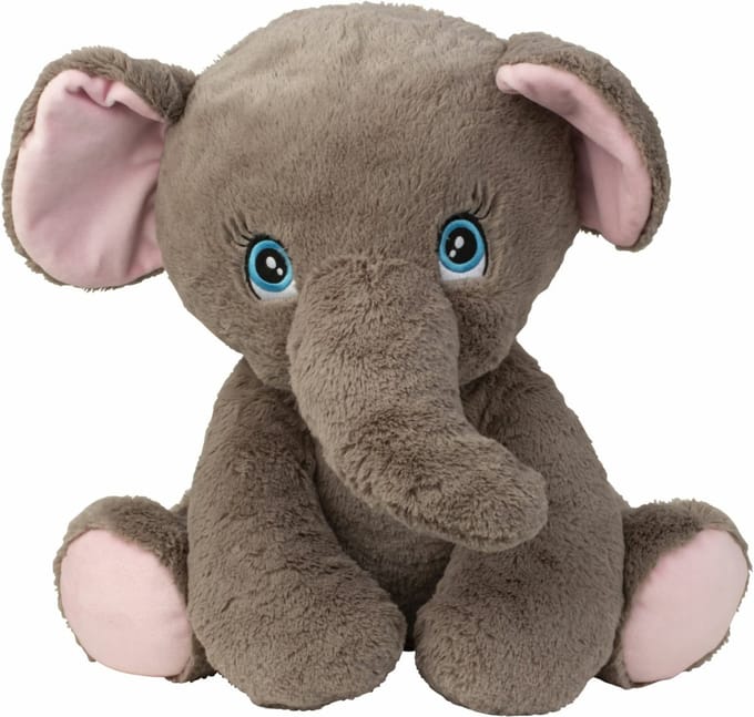 Olifant knuffel van zachte pluche - speelgoed dieren - 41 cm - Knuffeldieren