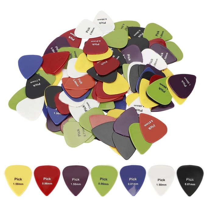100 stuks Gitaarplectrums Diverse Kleuren Plectrum voor Ukulele Elektrische Gitaren Onderdeel Accessoire beige