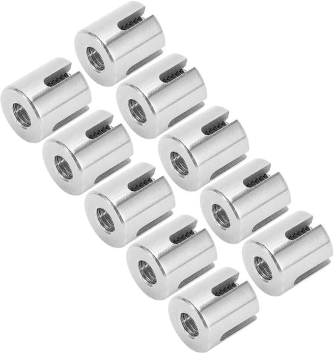 Allecto - M8 Rvs Cross Cable Clamps - Draadbevestiging zonder boren