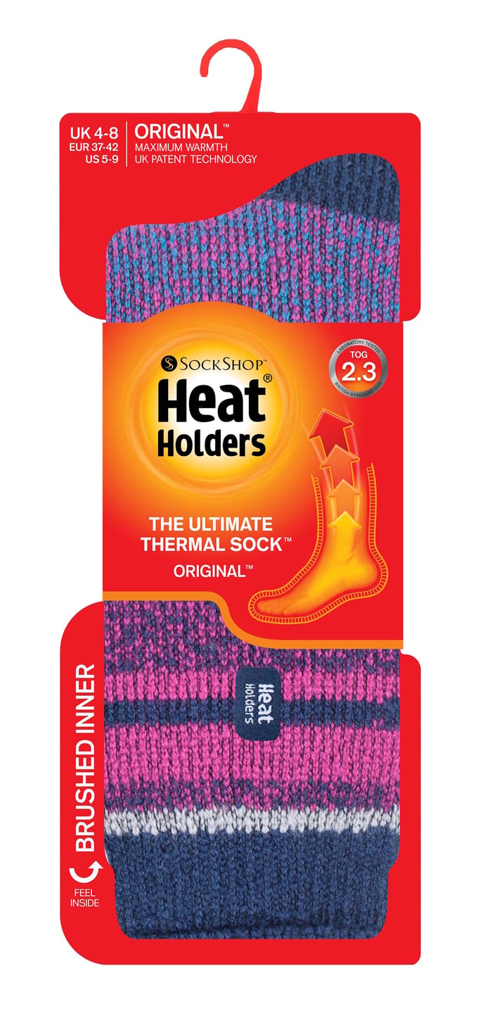 Heat Holders - Dames 2.3 tog thermo wintersokken - Ad Paars / Roze