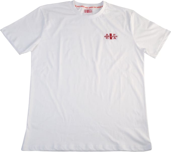 T-Shirt AFCA Flag Logo White / Red - Ajax - Amsterdam - AFCA - Zomer