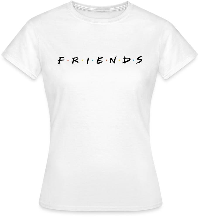 Friends Logo Zwart T-Shirt Dames