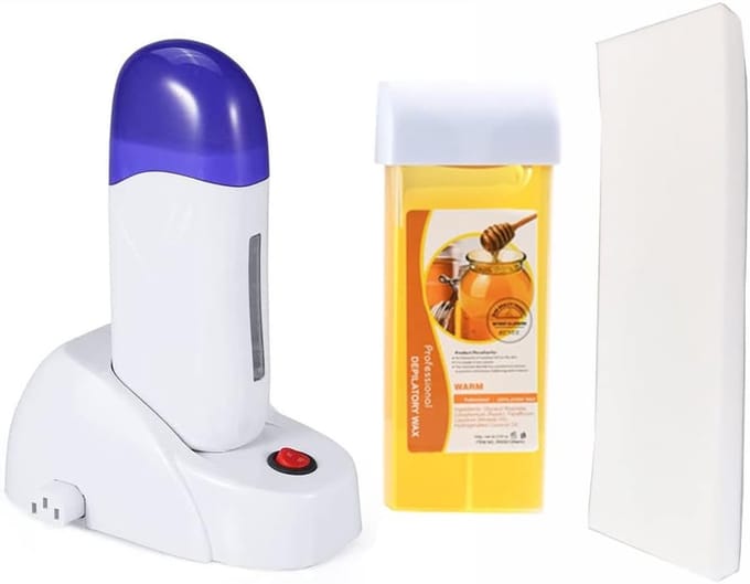 Wax Warmer Set - Ontharingsapparaat - Haar Verwijderen - Automatische Verwarming - 100 ml - Paars Wit