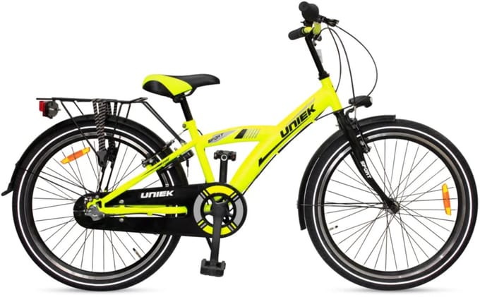 Kinderfiets Uniek 3S 24'' Geel/Zwart