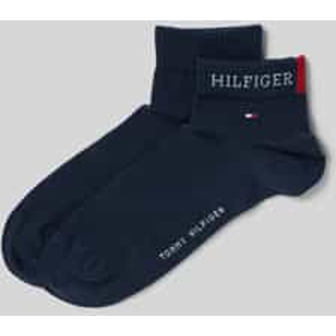 Tommy Hilfiger Quartersokken Heren Hilfiger Tab 2-Pack Dark Navy