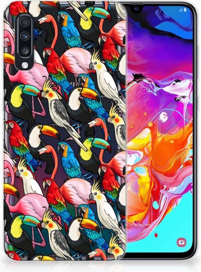 Samsung Galaxy A70 TPU Hoesje Birds