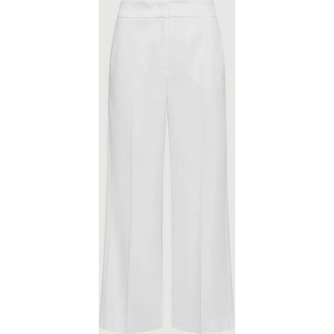dames satijnen broek witte wol