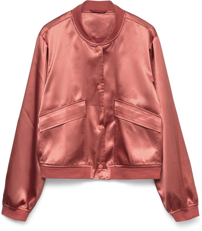 Vero Moda Jas Vmalice Ls Satin Bomber Exp 10340941 Baked Apple Dames Maat - M