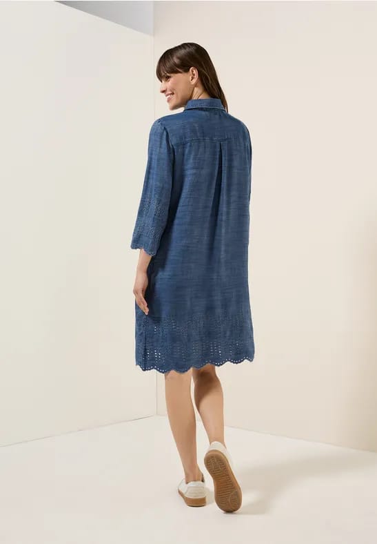 Lyocell jurk met borduursel