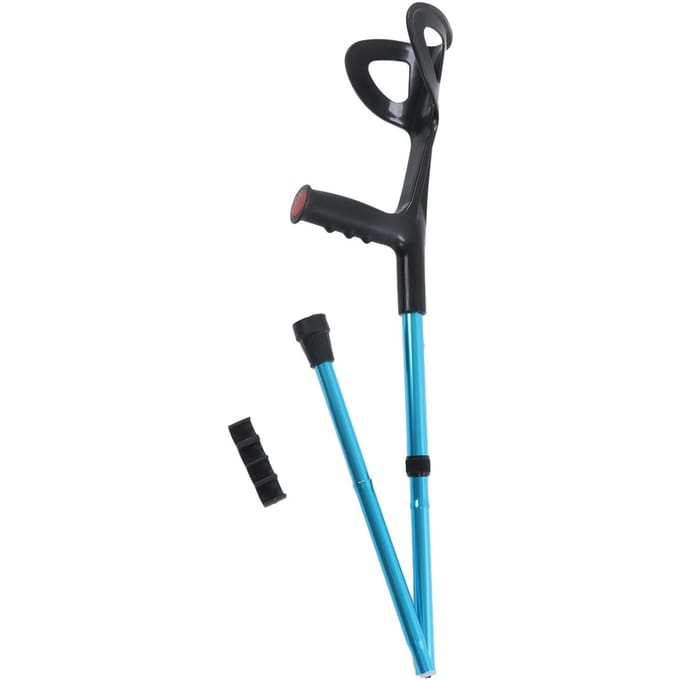 Opvouwbare Wandelstok Stok Gelijkmatig Verdeeld Gewicht Onderarm Opvouwbaar Verstelbaar Loopkruk Blauw black