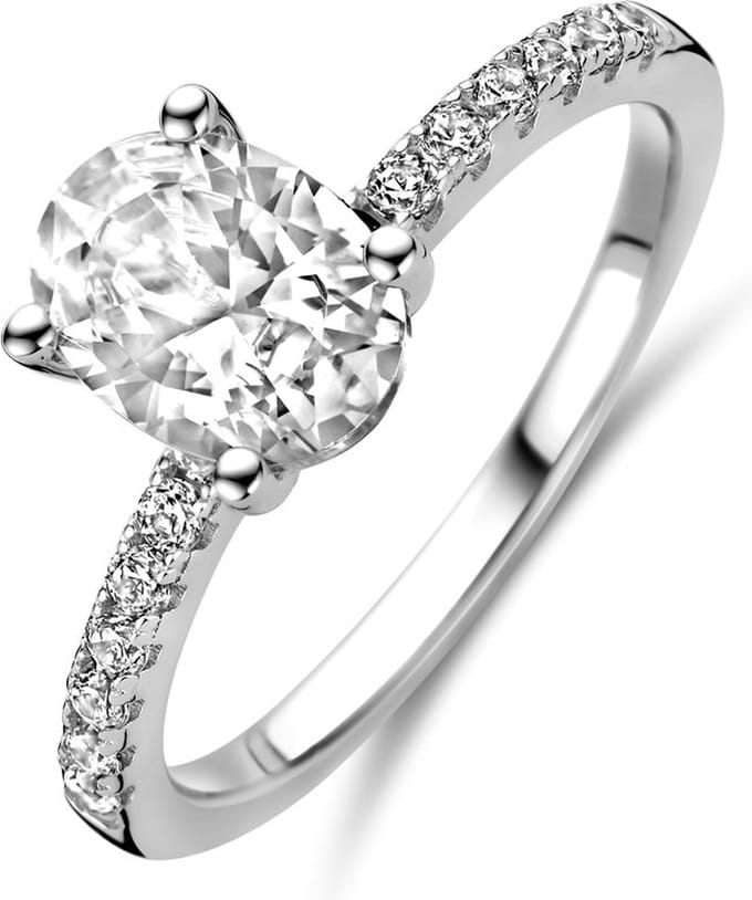 Gerhodineerd Zilver Ring Met Zirkonia 1338515