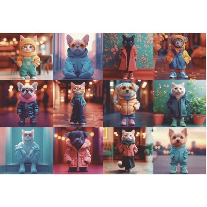 Educa - legpuzzel- Fashion Animals 200 stukjes