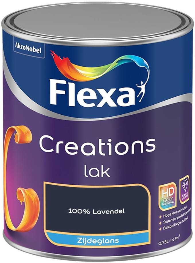 Flexa - Creations Lak Zijdeglans - 100% Lavendel - Mengverf - 750 Ml
