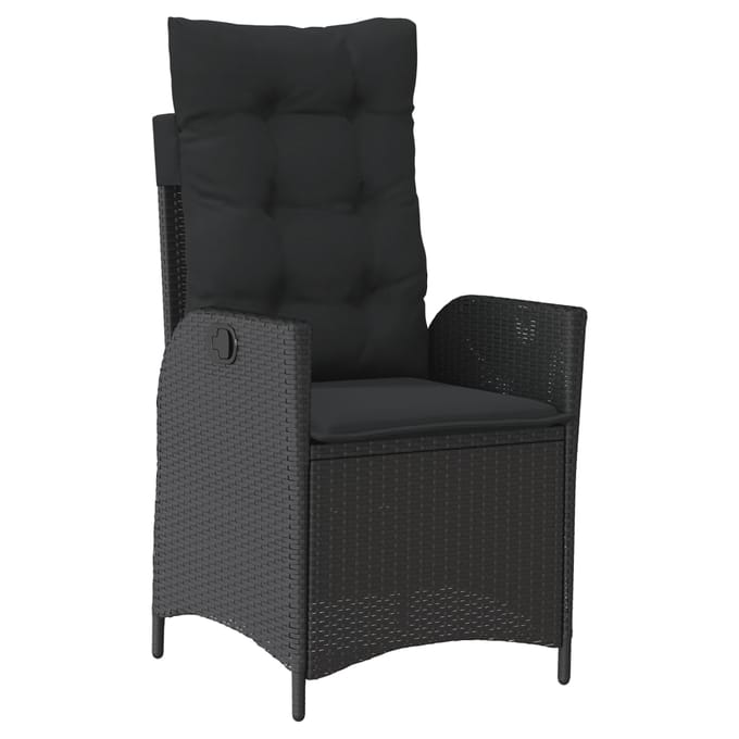 vidaXL - 9-delige - Tuinset - poly - rattan - zwart