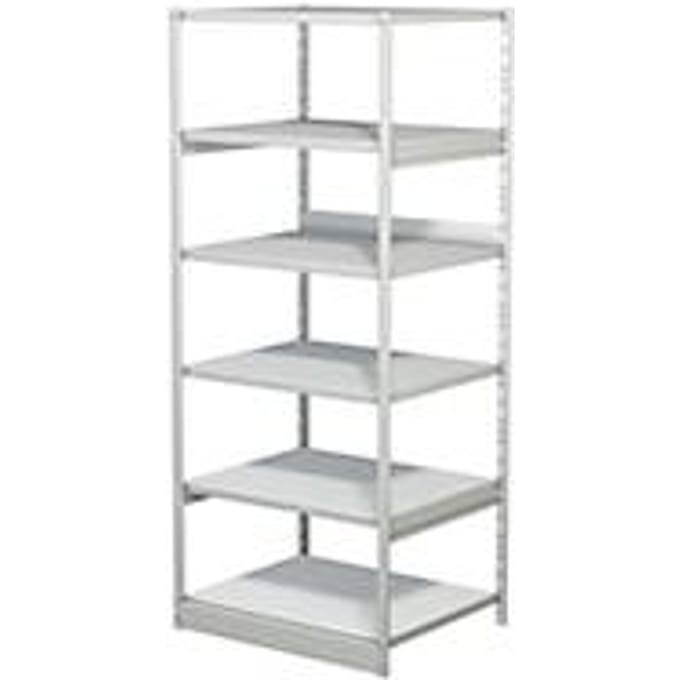 Complete stelling PROGRESS 500 T, basissectie, zonder achterwand, H 1900 x B 750 x D 640 mm