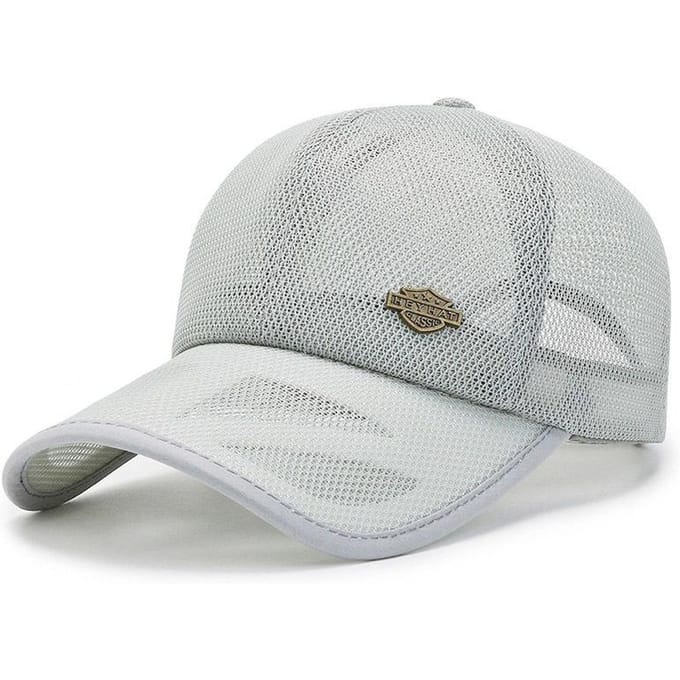 Zomer Mesh Pet Dunne Heren Casual Baseballpet Sneldrogend Mesh Ademend Duckbill Pet white