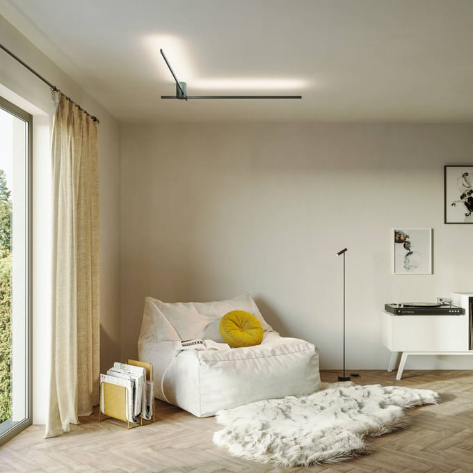 Wever & Ducré Lighting WEVER & DUCRÉ LED plafondlamp Fil Spin 1.0 zwart 927