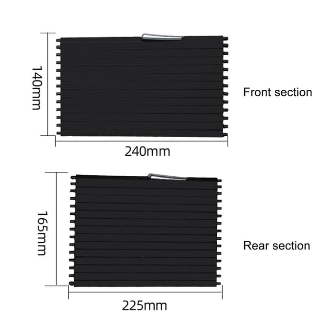 Rolgordijn Schuifluik Vervanging Auto-interieur Bekerhouders Rolling Slider Panel Cover Front Section zwart