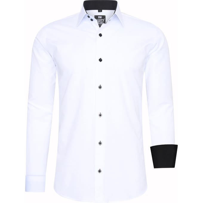 Rusty Neal Overhemden Overhemd Slim Fit Wit